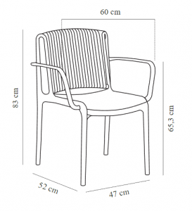Stockable Armchair Nes Antracite 13