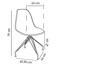 Eos-X pad stolica s kromiranim i crnim nogama 5